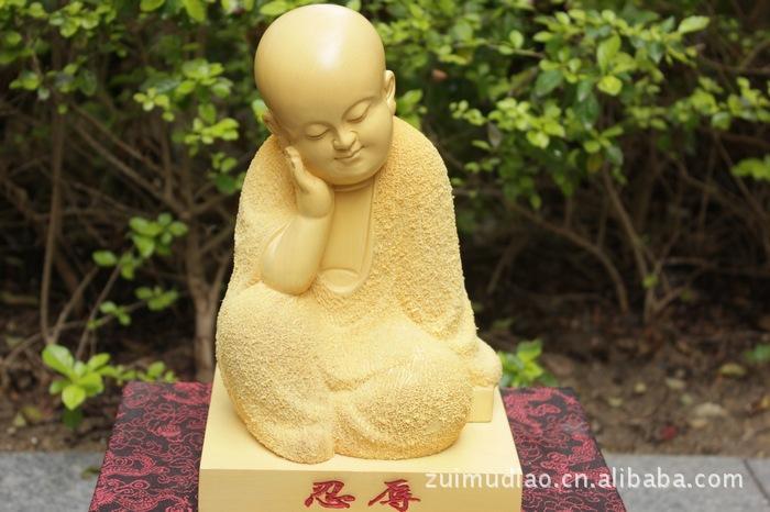 创业产品排行榜中国工艺美术城木雕工艺品获奖作品小沙弥忍辱